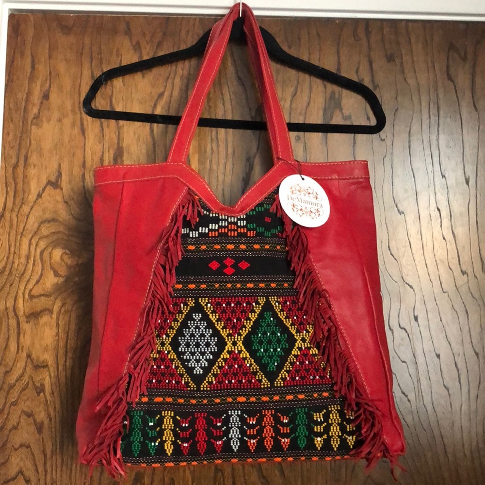 Brand New Super Cool Red Leather Boho.